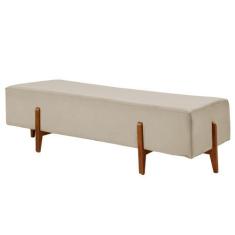 Imagem de Recamier Zurik Luxo Madeira Maciça Castellar Móbile, Linho Bege Claro