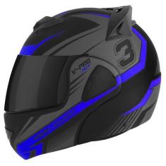 Imagem de Capacete Escamoteavel Robocop Articulado Fechado Pro Tork V-pro Jet 3 