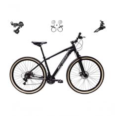 Imagem de Bicicleta Aro 29 Ksw Xlt 24v K7 Câmbios Shimano Freio Hidráulico Garfo Trava Pneu Faixa - Preto/prata Tam.15
