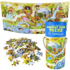 Imagem de Quebra Cabeça de 100 Peças Selva Animal Infantil Castela