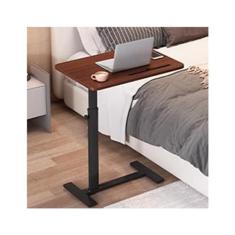 Imagem de LICONG-2019 Mesa de cabeceira para computador móvel, mesa de cabeceira móvel na cama, mesa de computador, mesa de quarto, mesa de elevação para casa, caderno, mesa dobrável, mesa de computador móvel