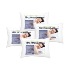 Imagem de Travesseiro Fibras Siliconadas Max Malha Kit c/ 4 Un 50x70 - Ortobom
