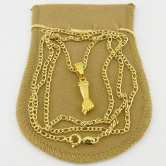 Imagem de Corrente Masculina 70Cm 2Mm Figa 20Mm Folheada Ouro Cr401