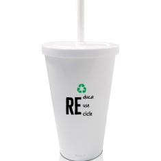 Imagem de 2 Copos Com Tampa e Canudo  Adote um copo