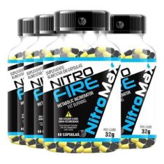 Imagem de Kit 4 Nitro Fire Cafeína 420Mg 60Cps - Nitromax