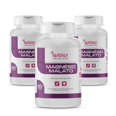 Imagem de 3x Magnésio Malato 60 Capsulas de 500mg Nataly