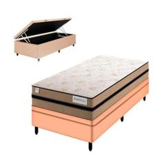 Imagem de Cama Box Solteiro E Colchão Smart Milano Com Baú Bege Plumatex