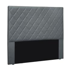 Imagem de Cabeceira Cama Box Casal 140 Cm Dubai Veludo S04 - D`rossi Cor Cinza