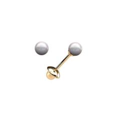 Imagem de Brinco Pérola Ouro Dourado Infantil Elister P30b