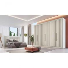 Imagem de Guarda Roupa Casal 6 Portas Ripadas Potente Moveis Europa Off White
