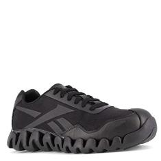 Imagem de Reebok Tênis masculino casual casual com zíper Pulse Work Safety - Preto, Preto, 39