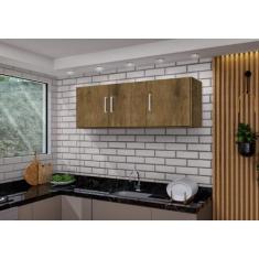 Imagem de Armário Aéreo Organizador Para Cozinha 3 Portas  Com Puxadores Cromado