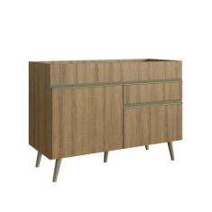 Imagem de Balcão para Pia 120cm sem Tampo 2 Portas 1 Gaveta One Gralar