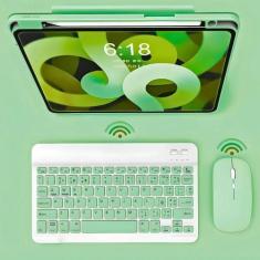 Imagem de Teclado Sem Fio Bluetooth Recarregável Com Mouse - Genérico