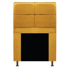 Imagem de Cabeceira Munique 100 cm Solteiro Suede Mostarda AM Decor