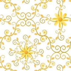 Imagem de Papel De Parede Adesivo Floral Fundo  Com Detalhes Em Tons s