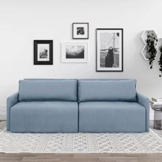 Imagem de Sofá Cama Baraúna Retrátil E Reclinável 3 Lugares 2,50M Em Linho Cabec