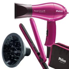 Imagem de Secador De Cabelo Philco 1000w Mini Pequeno Dobravel Viagem Com Difuso