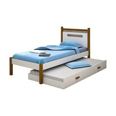 Imagem de BELICHE MONTESSORIANA INFANTIL ELOA SOLTEIRO BRANCO/AMÊNDOA INCLUSO LOUSA MÁGICA