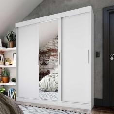 Imagem de Guarda-Roupa Casal com Espelho Paris 3 pt 2 gv Branco