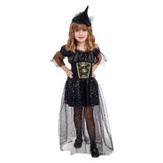 Imagem de Fantasia Infantil Halloween Bruxinha Bella com Tiara - Anjo Fantasias,