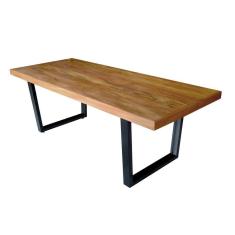 Imagem de Mesa Industrial Lanna Madeira Maciça com Ferragem Preta 3,00 X 1,00