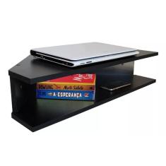 Imagem de Mesa Notebook Suspensa Canto Preto Mdf