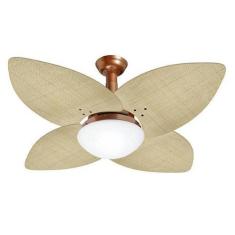 Imagem de Ventilador De Teto Jet Aspen Venti-Delta Cobre 4Pás Rattan Natural 110