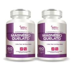 Imagem de 2x Magnésio Quelato 260mg Por Porção 60 Caps Nataly