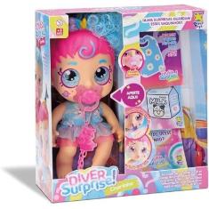 Imagem de Boneca Diver Surprise Baby Mama e Chora em Vinil Chupeta com Led DiverToys