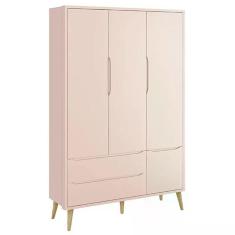 Imagem de Guarda Roupa Infantil Theo 3 Portas com Pés Madeira Natural - Reller Móveis
