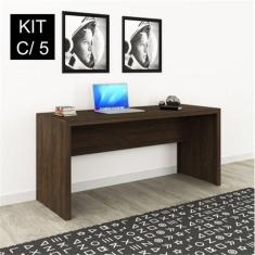 Imagem de Kit 5 Escrivaninhas 163cm Me4109 Rústico