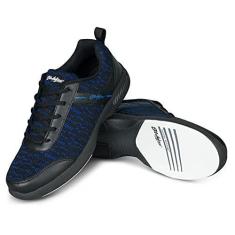 Imagem de KR Strikeforce Tênis esportivo masculino Flyer Mesh Lite Preto/Royal com tecnologia FlexSlide