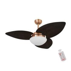 Imagem de Ventilador de Teto Kovalski Cobre 3 Pás Palmae Tabaco 127V com Control