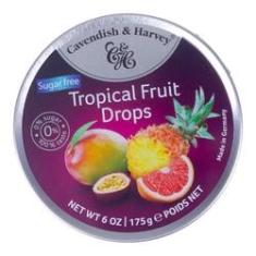 Imagem de Bala Sugar Free Tropical Fruits Drops Cavendish & Harvey 175g