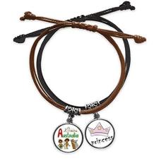 Imagem de DIYthinker Pulseira de couro com estampa de marco nacional da Austrália com corrente de mão