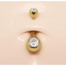 Imagem de Piercing de Umbigo Strass Cristal Folheado