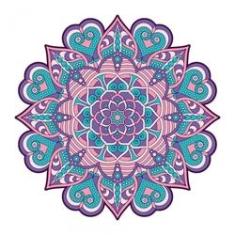 Imagem de Adesivo de Parede para Sala Mandala Lilás e Roxa