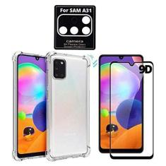Imagem de Kit Capa + Película Vidro 9D + Película Câmera Gel para Samsung Galaxy A31
