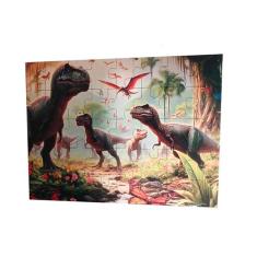 Imagem de Quebra-cabeça Personalizado Dinossauros de 40 peças Em mdf