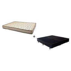 Imagem de Cama Box King 193 Tecido Sintético Preto Com Colchão 193 Flórida Bello Box - 100% Espuma - D26 Cinza