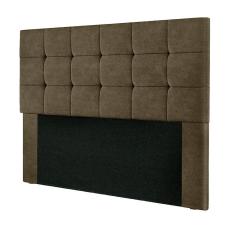 Imagem de Cabeceira Cama Box Queen 1,60 Estofada Suede Marrom Chocolate Julia Plus Shop das Cabeceiras