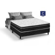 Imagem de Cama Box casal SEMI- Ortopédica conjugada 52x138x188 - Tampo Branco