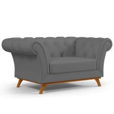 Imagem de Sofá 2 Lugares Para Sala de Estar Império 150 cm D02 Corano Cinza C-03