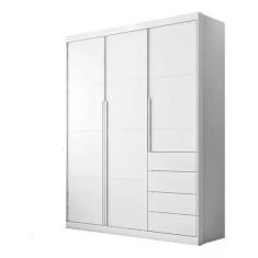 Imagem de Guarda Roupa Infantil Pérola 3 Portas e 4 Gavetas em MDF - Phoenix Bab