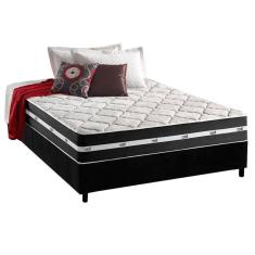 Imagem de Conjunto Box Casal: Colchão Molas D Angelis Anjos Superlastic Classic + Base CRC Suede Black (138x188)