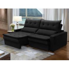 Imagem de Sofá Retrátil Reclinável 4 Lugares 212 Cm Toronto Mola Bonnel D26 Pill