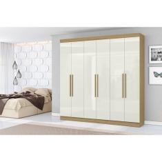 Imagem de Roupeiro Livorno 6 Portas 2 Gavetas Atacama Off White - Aramóveis