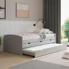 Imagem de Bicama Ulli Madeira Maciça 3 gv Cinza Claro