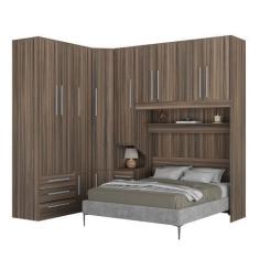 Imagem de Guarda-Roupa De Canto Com Espaço Para Cama Box Queen Size 1218E San Re